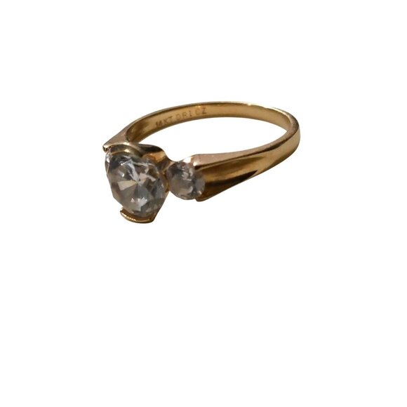 DRI 14K Yellow Gold Ring CZ Size 6.5 Engagement Anniversary Cubic Zirconia - Picture 8 of 8